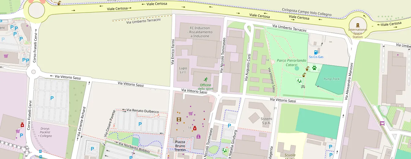 Mappa: Officine dello Sport, Via Vittorio Sassi 26, Collegno
